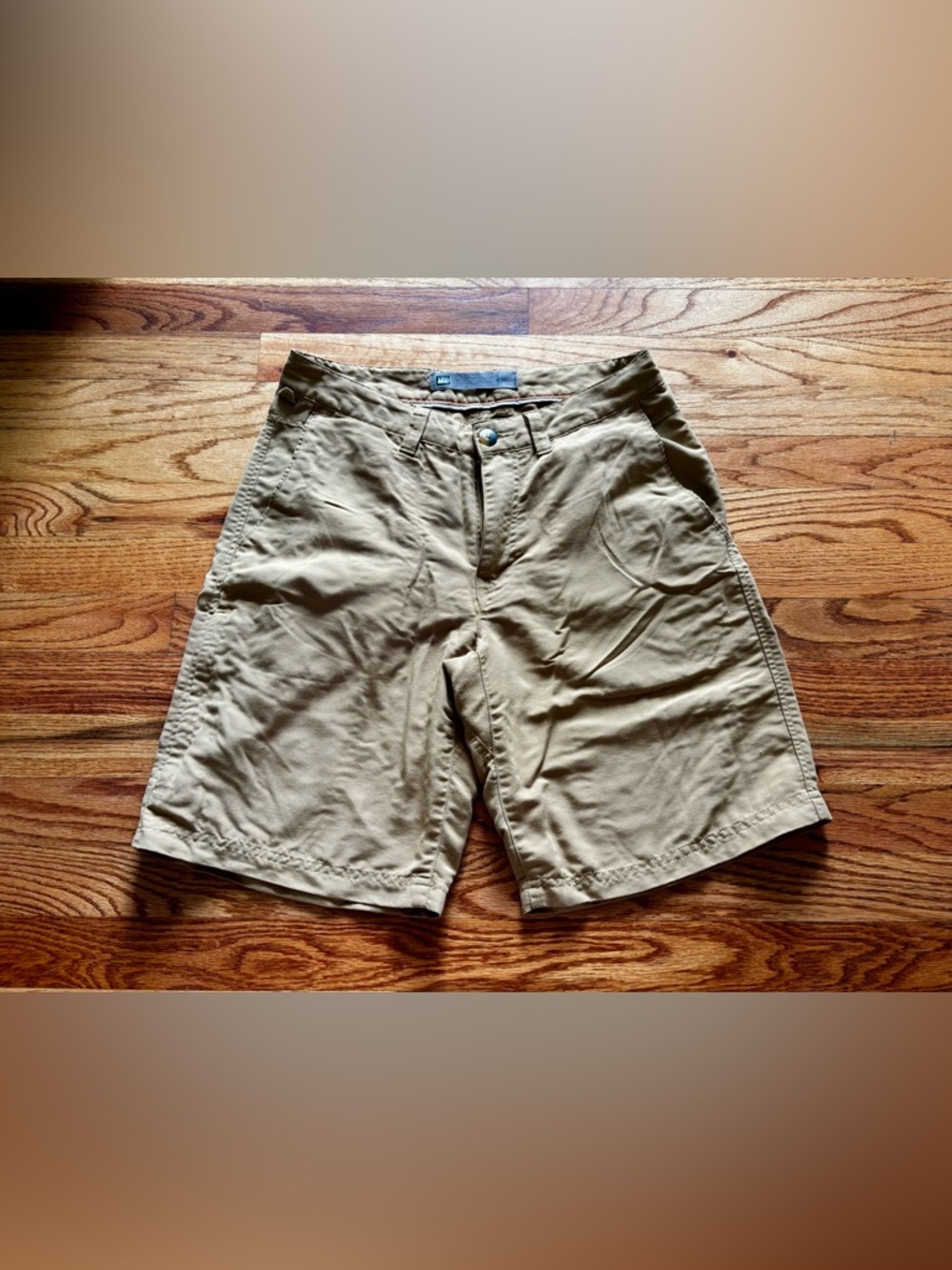 REI Men's Flat-Front Shorts in Tan
